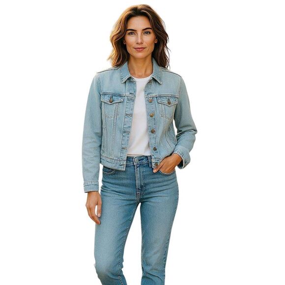 Social Standard by Sanctuary Denim Jean Jacket Blue Cotton Blend - Picture 1 of 10